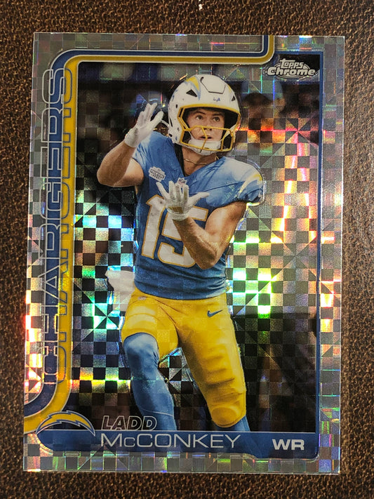 Ladd McConkey - 2025 Topps Chrome - XFractor - Chargers