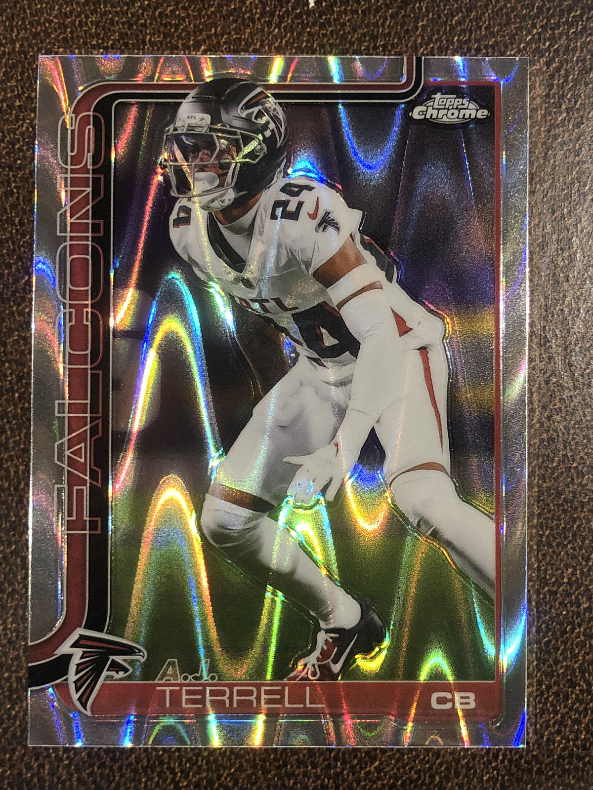 A.J. Terrell Jr. - 2025 Topps Chrome - Raywave Refractor - Falcons
