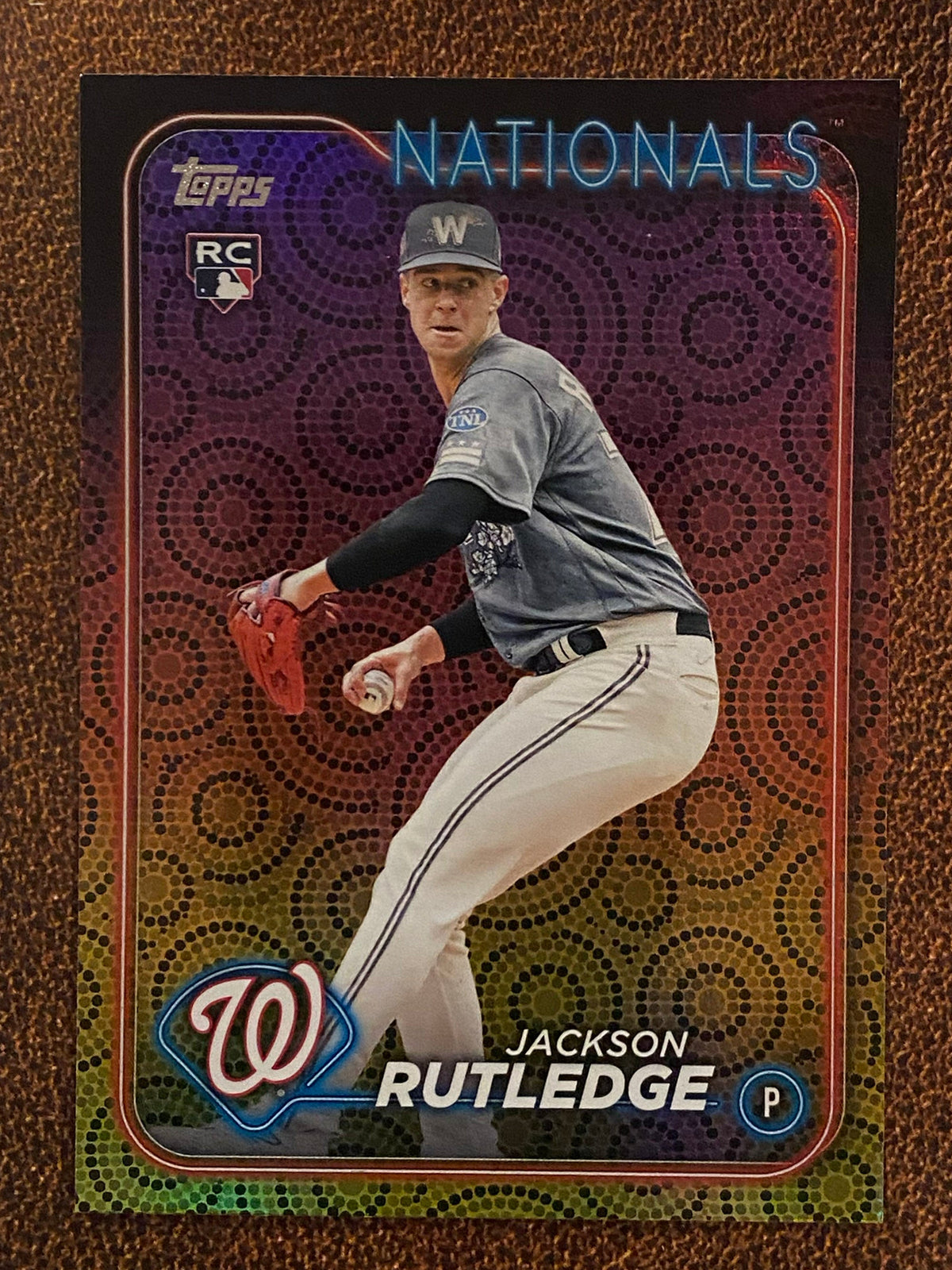 Jackson Rutledge Topps Jackson Rutledge - 2024 Topps Series 2 - Holiday Parallel - Nationals ...