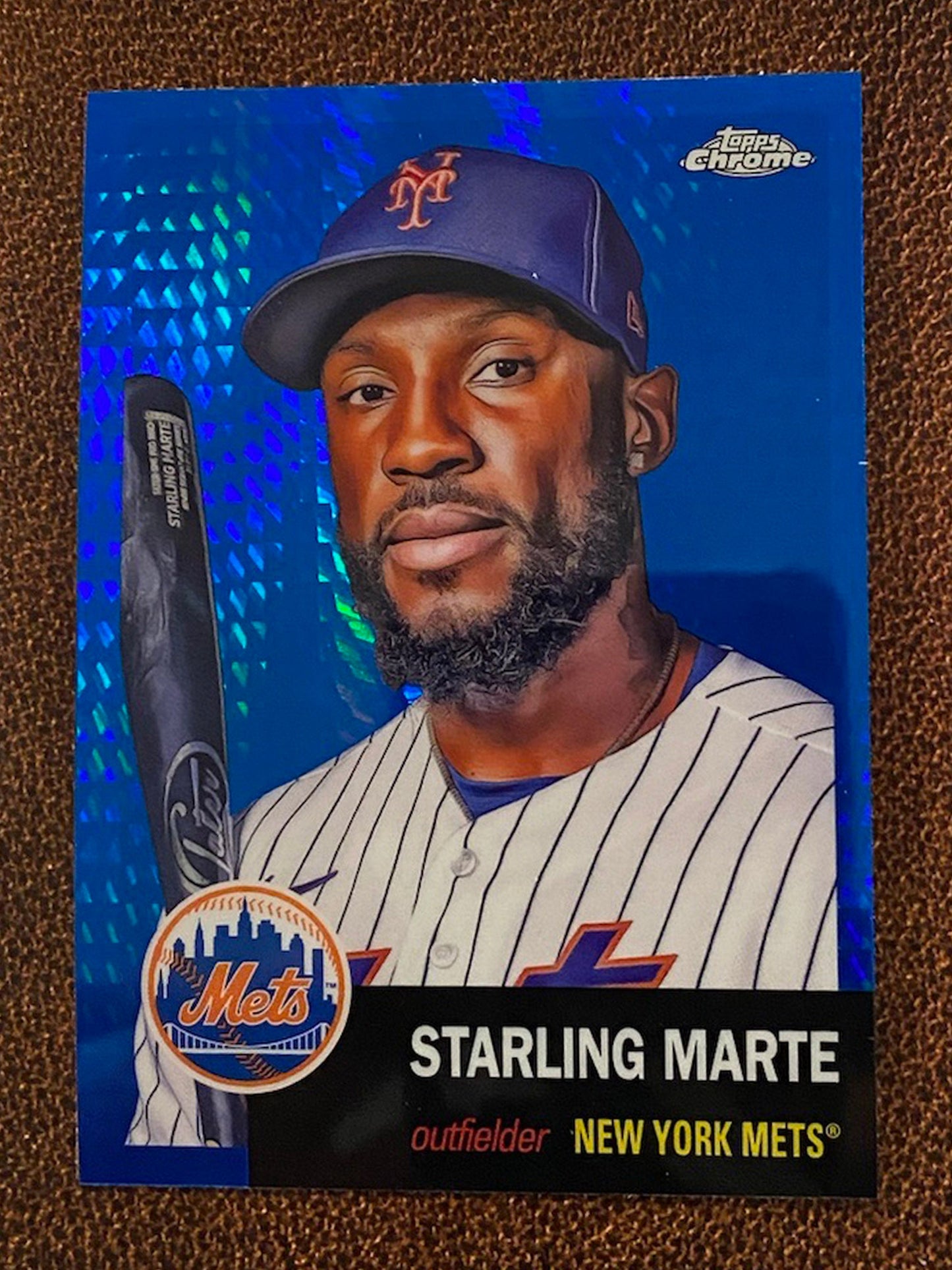 Starling Marte - 2022 Topps Chrome Platinum Anniversary - Blue Prism - Mets