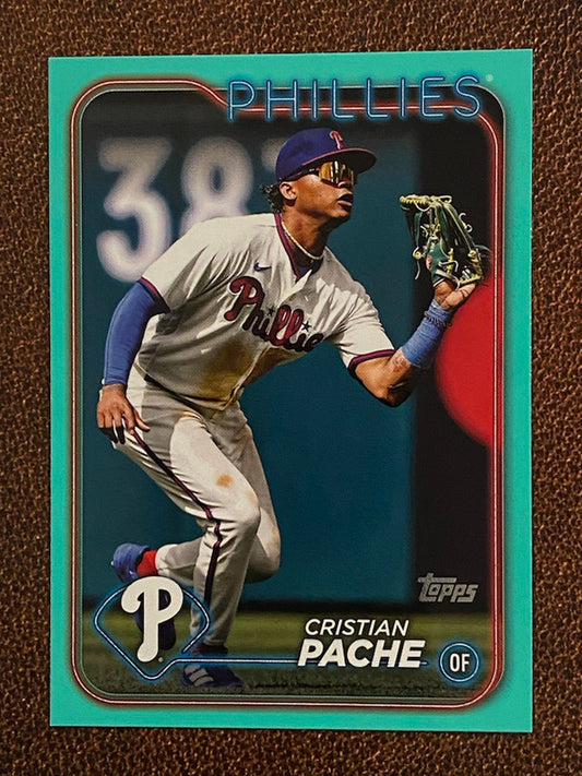 Cristian Pache - 2024 Topps Series 2 - Aqua Parallel - Phillies