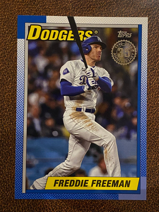 Freddie Freeman - 2025 Topps Series 2 - 1990 Insert - Dodgers