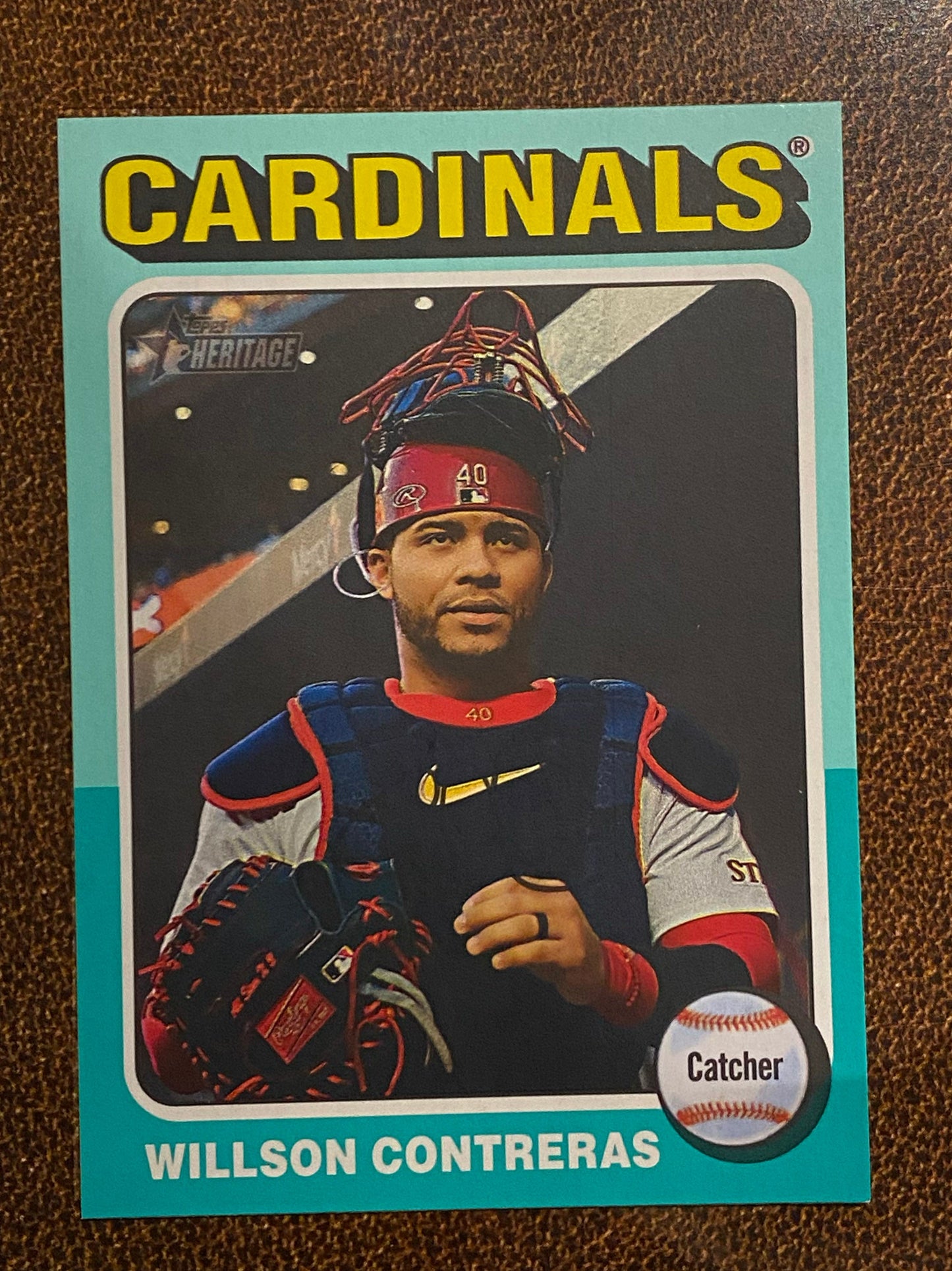 Willson Contreras - 2024 Topps Heritage High Number - Aqua Border - Cardinals