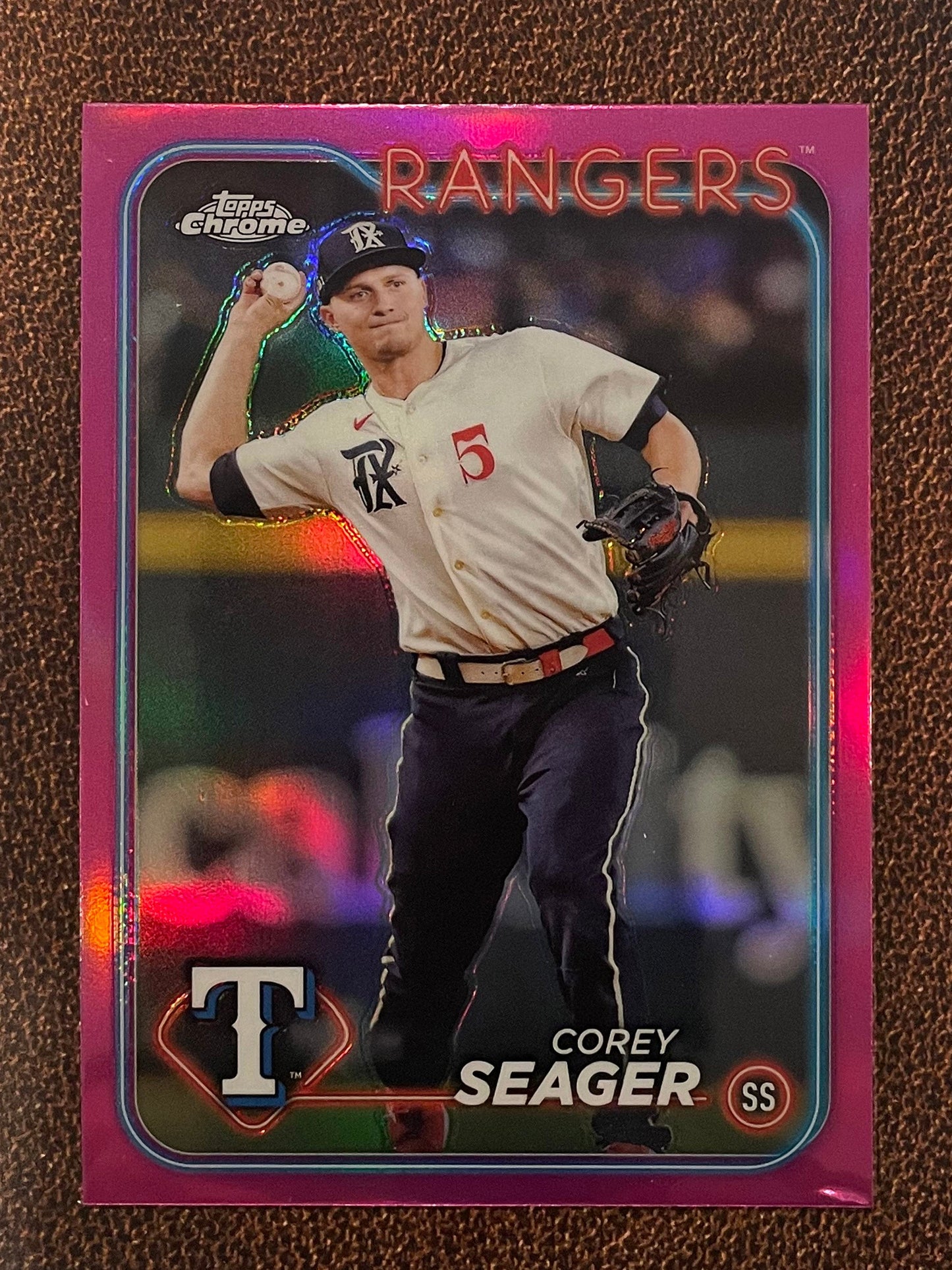 Corey Seager - 2024 Topps Chrome - Pink Refractor - Rangers