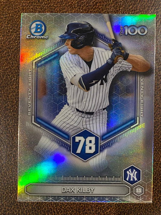 Dax Kilby - 2026 Bowman - Scouts Top 100 Insert - Yankees