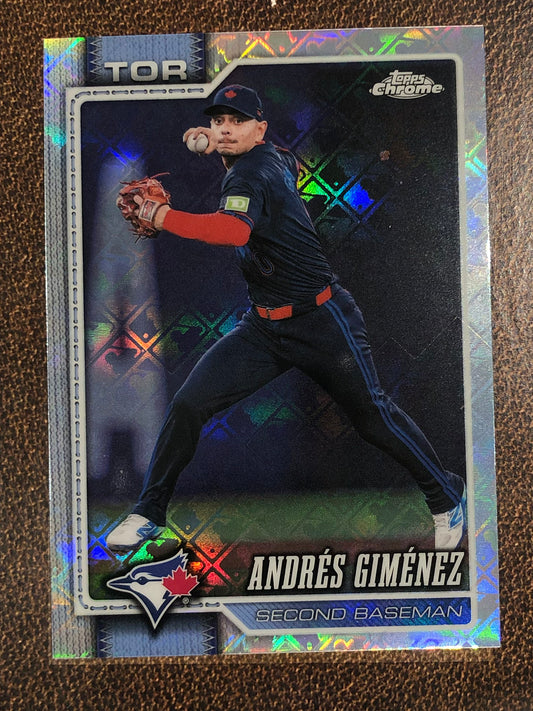 Andres Gimenez - 2026 Topps Chrome Logofractor - Base Logofractor - Blue Jays