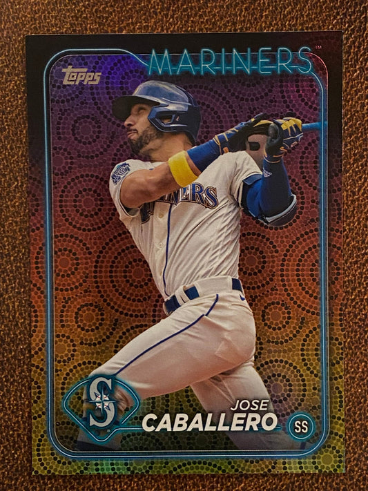 Jose Caballero - 2024 Topps Series 2 - Holiday Parallel - Mariners