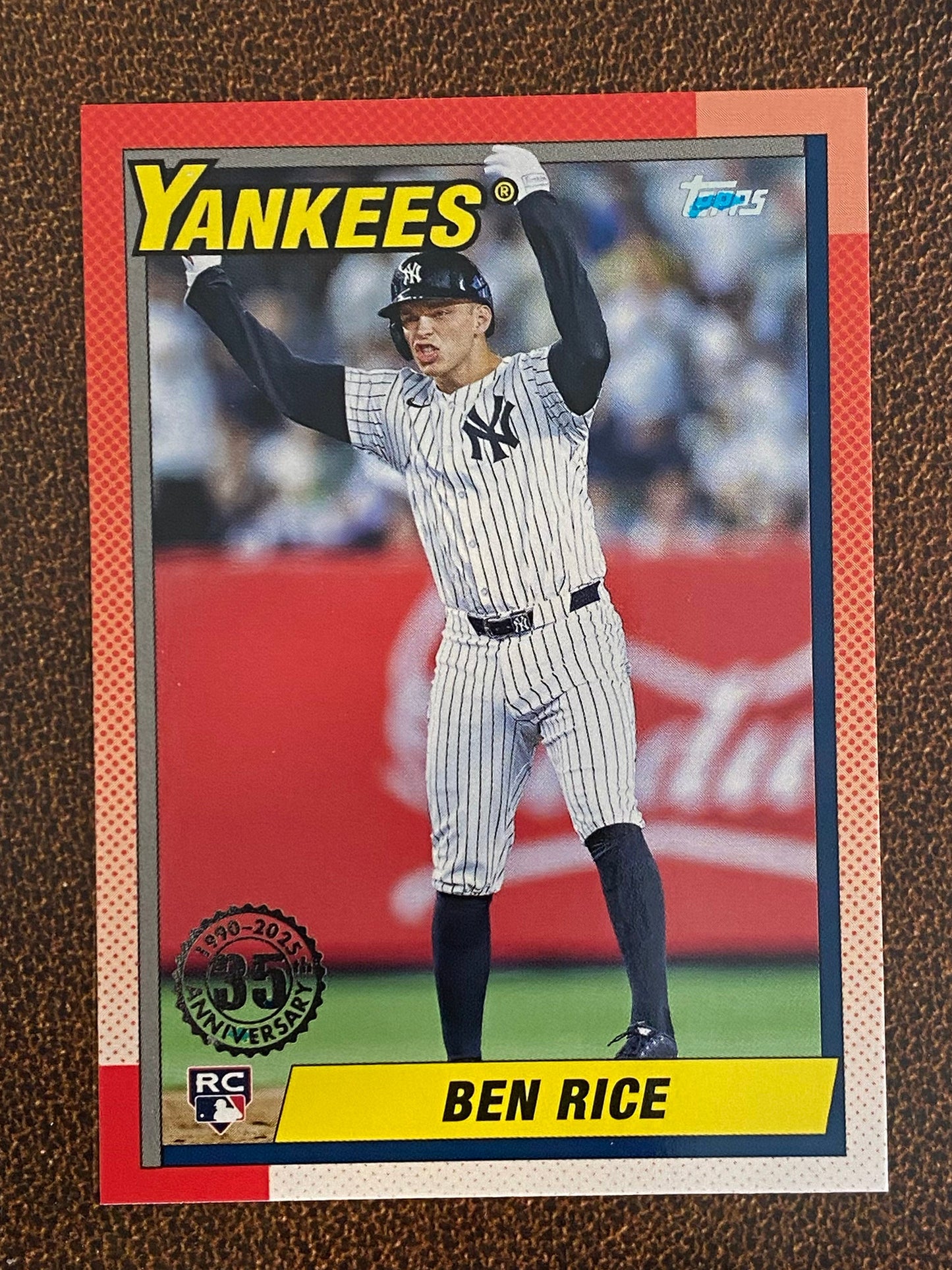 Ben Rice - 2025 Topps Series 1 - 1990 Insert - Yankees