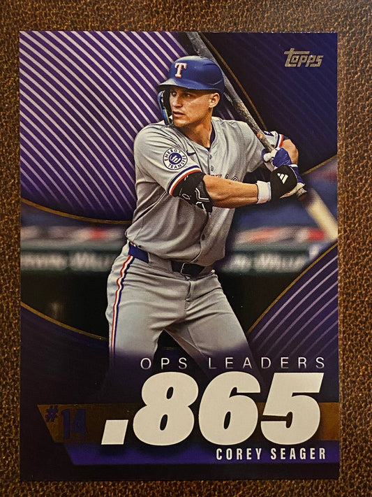 Corey Seager - 2025 Topps Series 2 - OPS Leaders Insert - Rangers