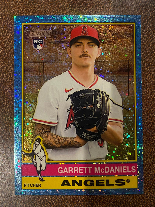 Garrett McDaniels - 2025 Topps Heritage High Number - Blue Sparkle - Angels