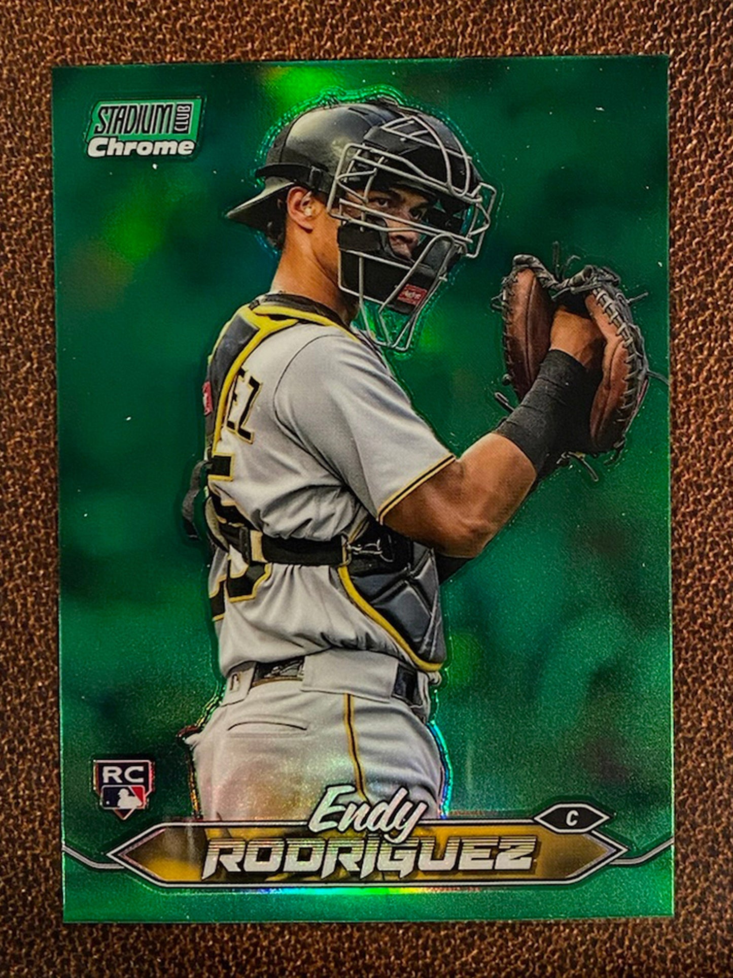 Endy Rodriguez - 2024 Topps Stadium Club - Green Chrome Refractor - Pirates