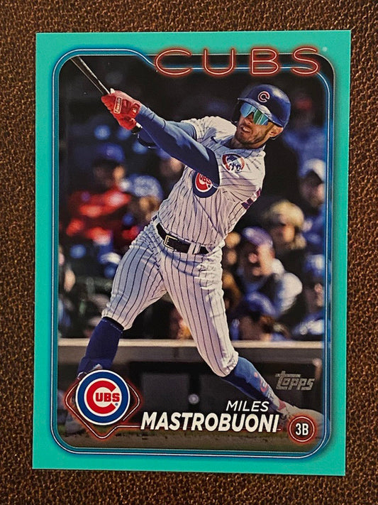 Miles Mastrobuoni - 2024 Topps Series 2 - Aqua Parallel - Cubs