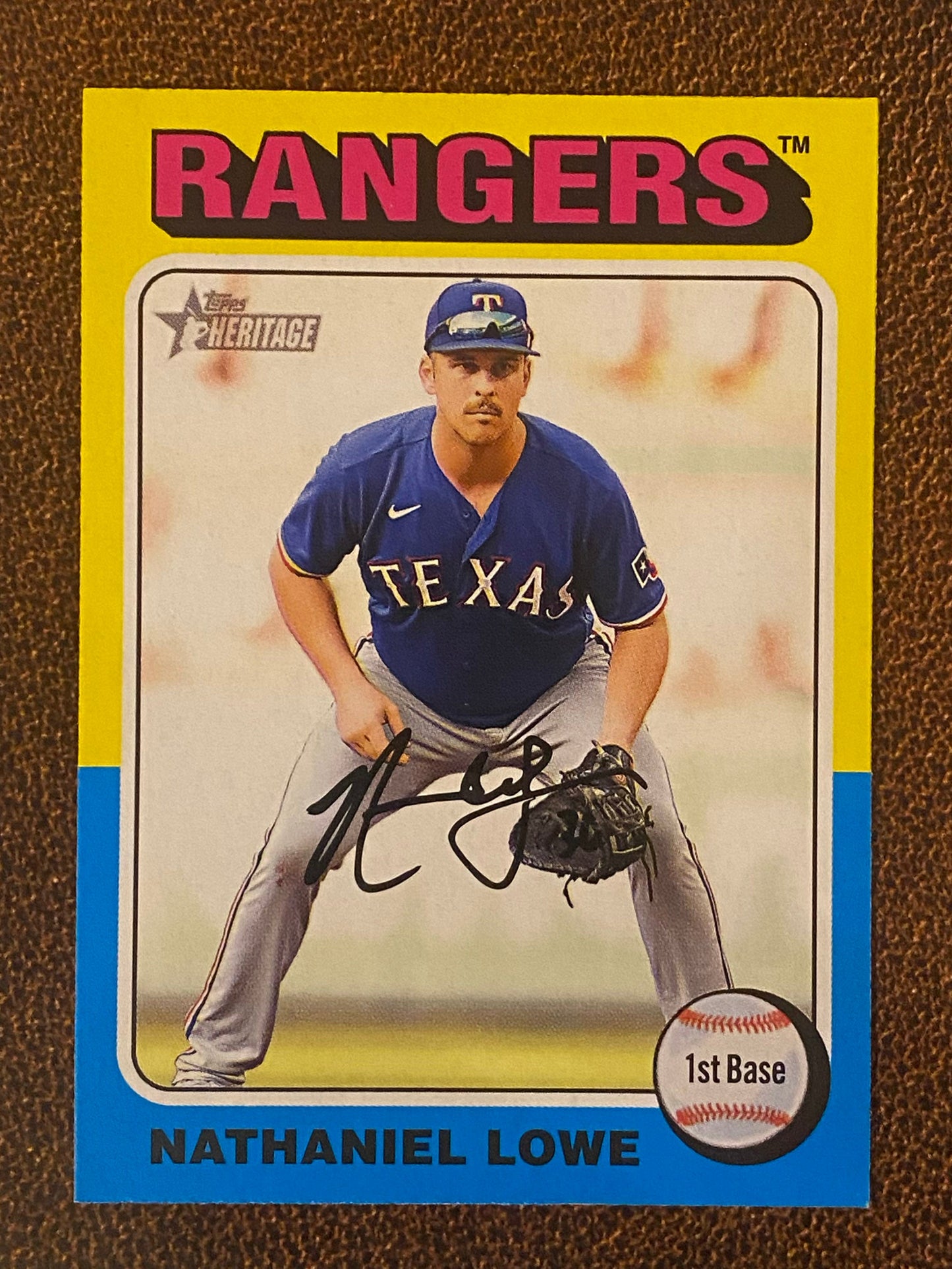Nathaniel Lowe - 2024 Topps Heritage - Low Number Short Prints - Rangers