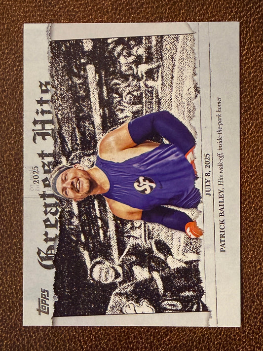 Patrick Bailey - 2026 Topps Series 1 - Greatest Hits Insert - Giants