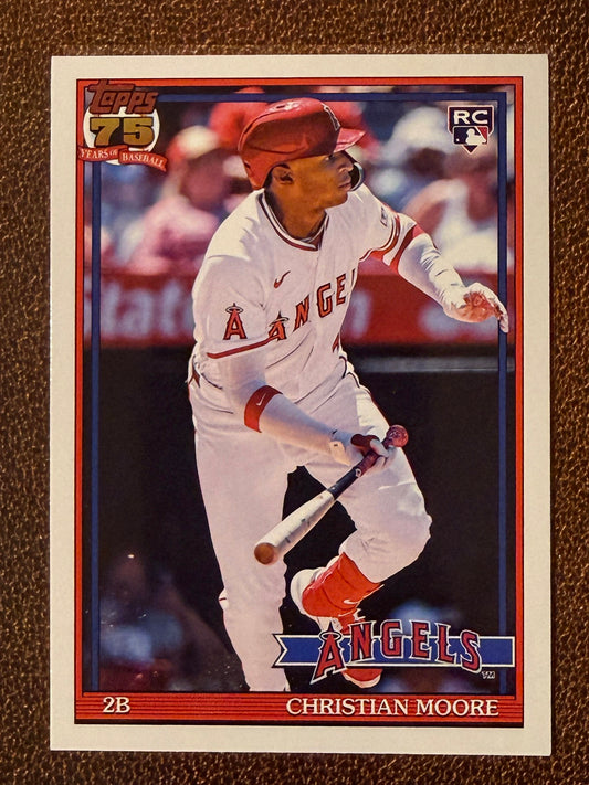 Christian Moore - 2026 Topps Series 1 - 1991 Insert - Angels