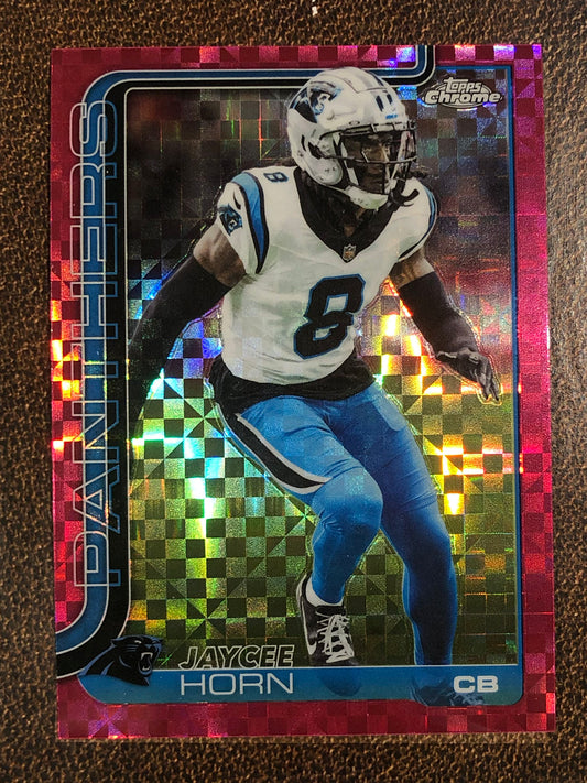 Jaycee Horn - 2025 Topps Chrome - HOT PINK XFractor - Panthers