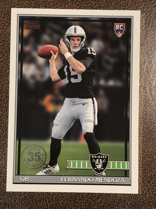 Fernando Mendoza - 2026 Topps Flagship - 1991 Insert - Raiders