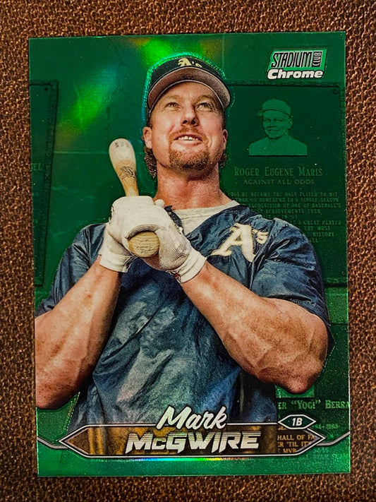 Mark McGwire - 2024 Topps Stadium Club - Green Chrome Refractor - Cardinals