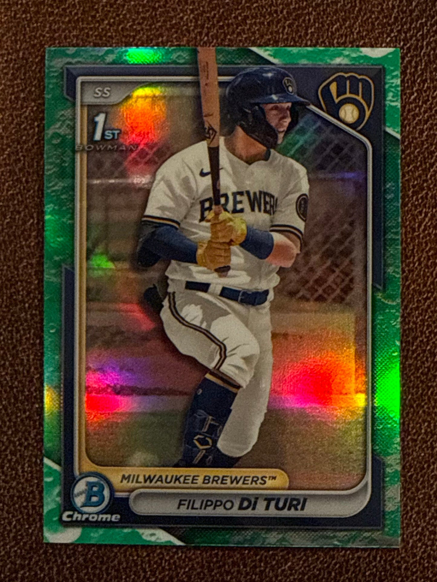 Filippo Di Turi - 2024 Bowman - Chrome Lunar Glow - Brewers