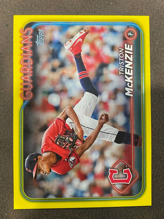 Triston McKenzie - 2024 Topps Series 2 - Yellow Parallels - Cardinals