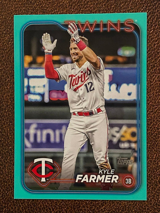 Kyle Farmer - 2024 Topps Series 2 - Aqua Parallel - Twins