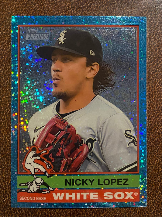 Nicky Lopez - 2025 Topps Heritage - Blue Sparkle - White Sox