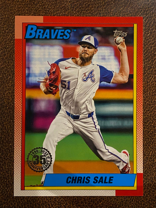 Chris Sale - 2025 Topps Series 2 - 1990 Insert - Braves