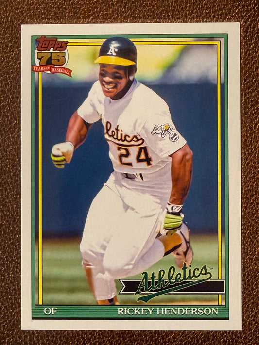 Rickey Henderson - 2026 Topps Series 1 - 1991 Insert - Athletics