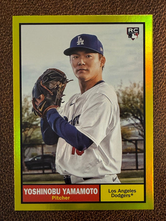 Yoshinobu Yamamoto - 2024 Topps Archives - Yellow Foil - Dodgers