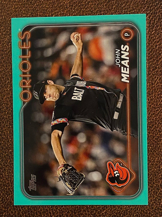 John Means - 2024 Topps Series 2 - Aqua Parallel - Orioles