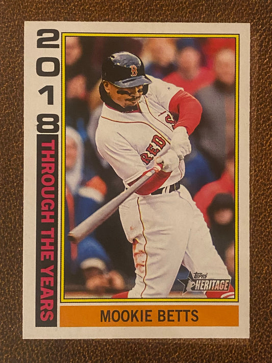 Mookie Betts - 2025 Topps Heritage - Through the Years Insert - Red Sox
