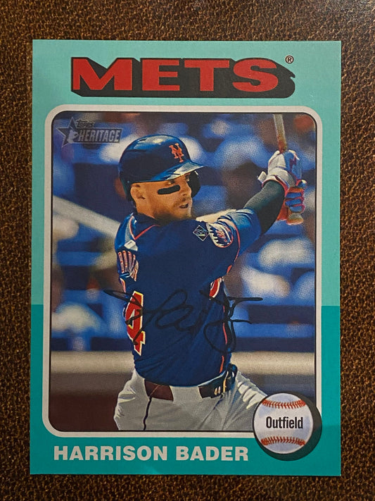 Harrison Bader - 2024 Topps Heritage High Number - Aqua Border - Reds