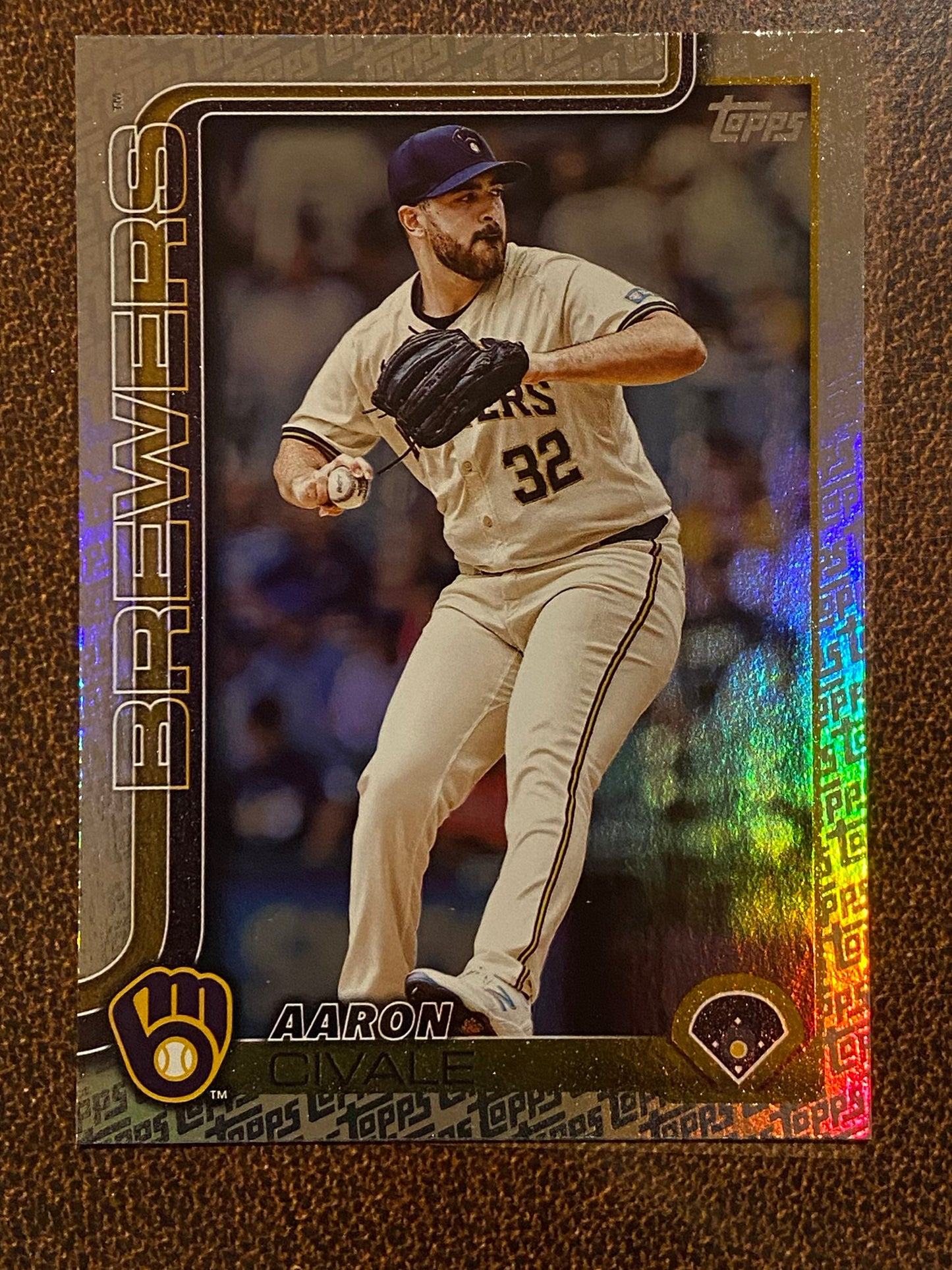 Aaron Civale - 2025 Topps Series 2 - Fanatics Exclusive Topps Foil Border - Brewers