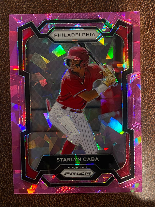 Starlyn Caba - 2024 Panini Prizm - Pink Ice - Phillies