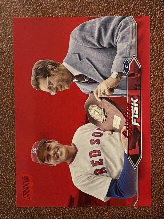 Carlton Fisk - 2024 Topps Stadium Club - Red Foil - Red Sox