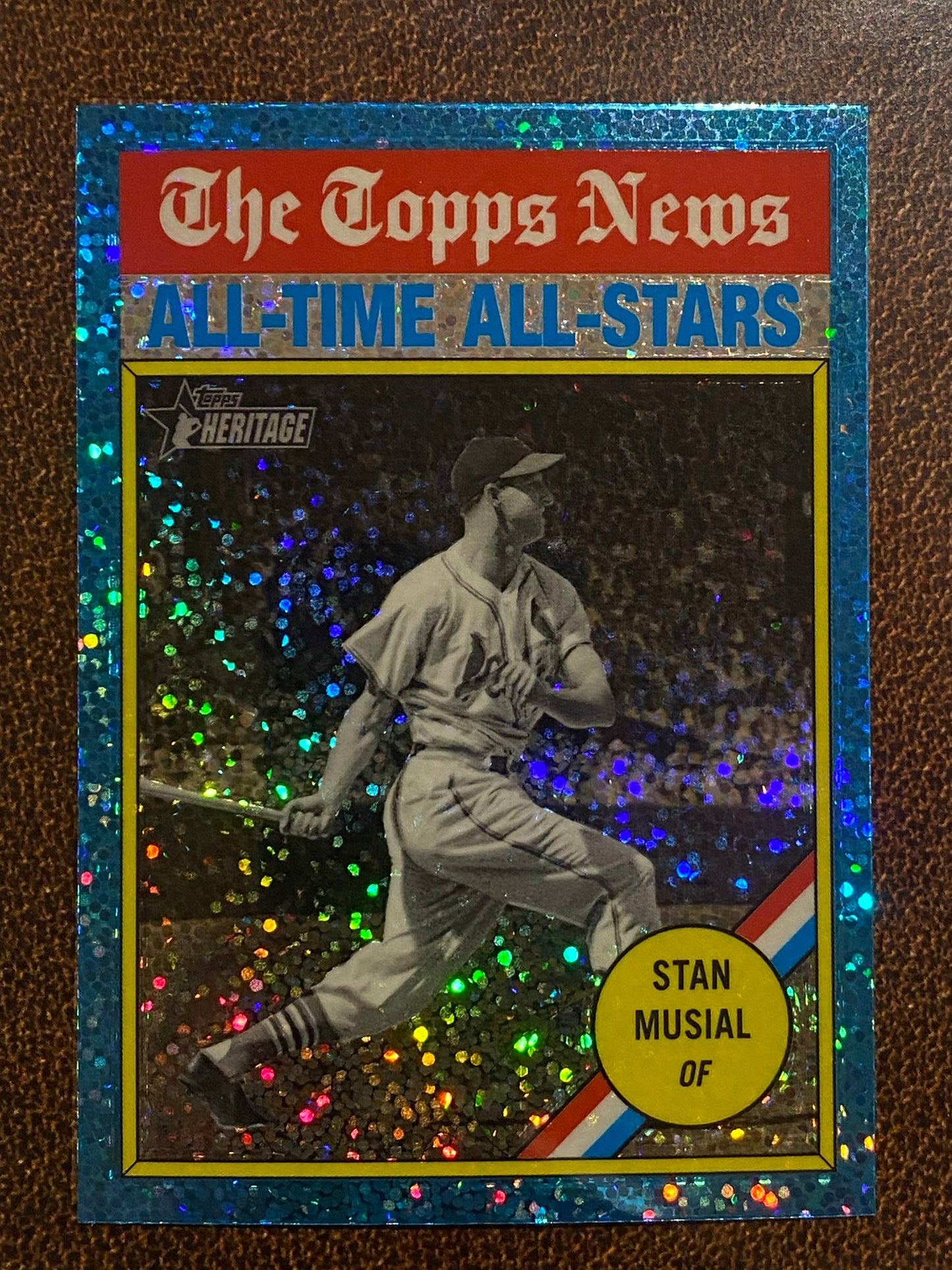 Stan Musial - 2025 Topps Heritage - Blue Sparkle - Cardinals
