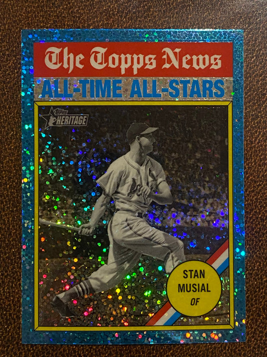 Stan Musial - 2025 Topps Heritage - Blue Sparkle - Cardinals