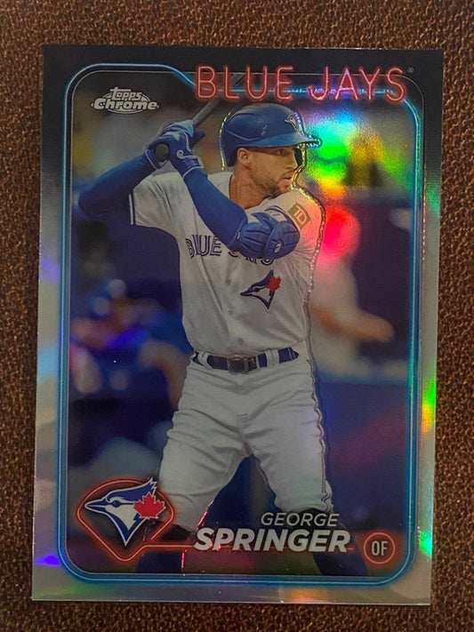 George Springer - 2024 Topps Chrome - Refractor - Blue Jays