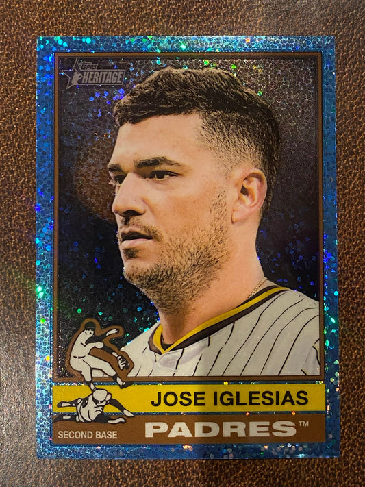 Jose Iglesias - 2025 Topps Heritage High Number - Blue Sparkle - Padres