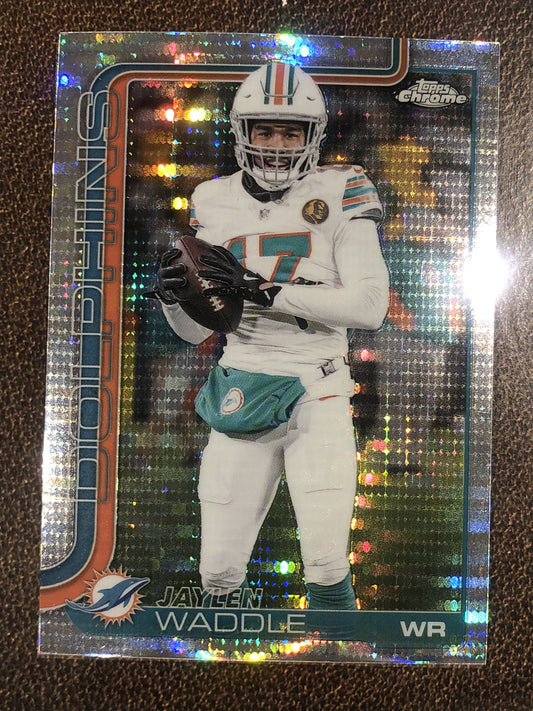 Jaylen Waddle - 2025 Topps Chrome - Prizm Refractor - Dolphins