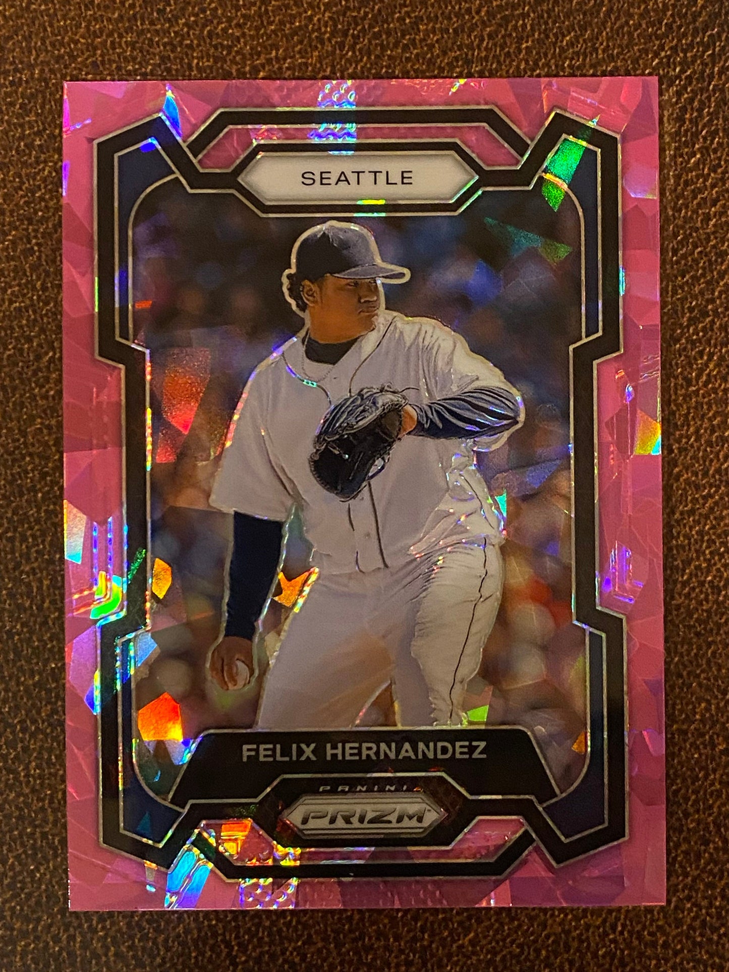 Felix Hernandez - 2024 Panini Prizm - Pink Ice Mega - Mariners