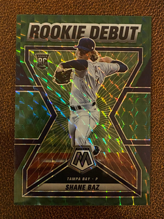 Shane Baz - 2022 Mosaic - Green Rookie Debut - Rays