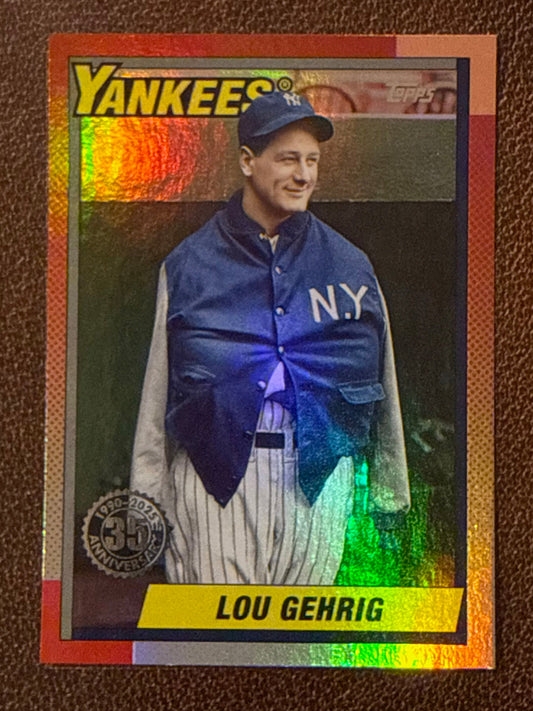 Lou Gehrig - 2025 Topps Update - 1990 Foil Insert - Yankees