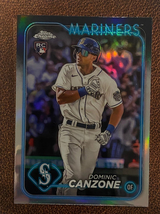 Dominic Canzone - 2024 Topps Chrome - Refractor - Mariners