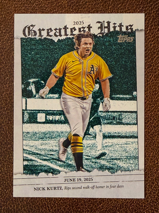 Nick Kurtz - 2026 Topps Series 1 - Greatest Hits Insert - Athletics