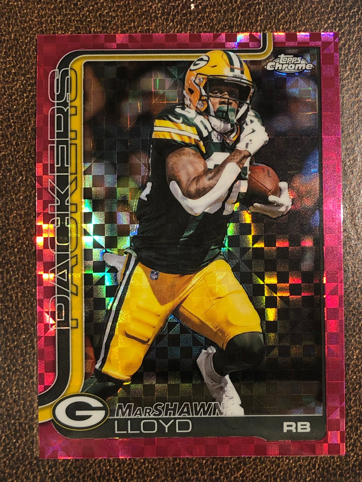 MarShawn Lloyd - 2025 Topps Chrome - HOT PINK XFractor - Packers