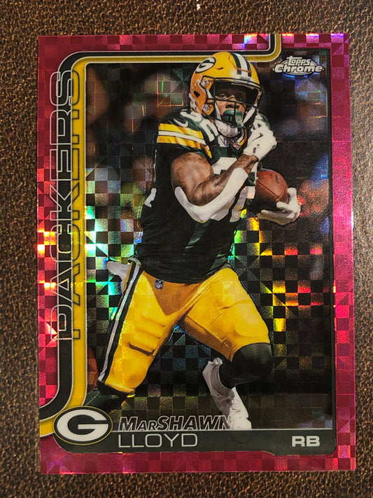 MarShawn Lloyd - 2025 Topps Chrome - HOT PINK XFractor - Packers