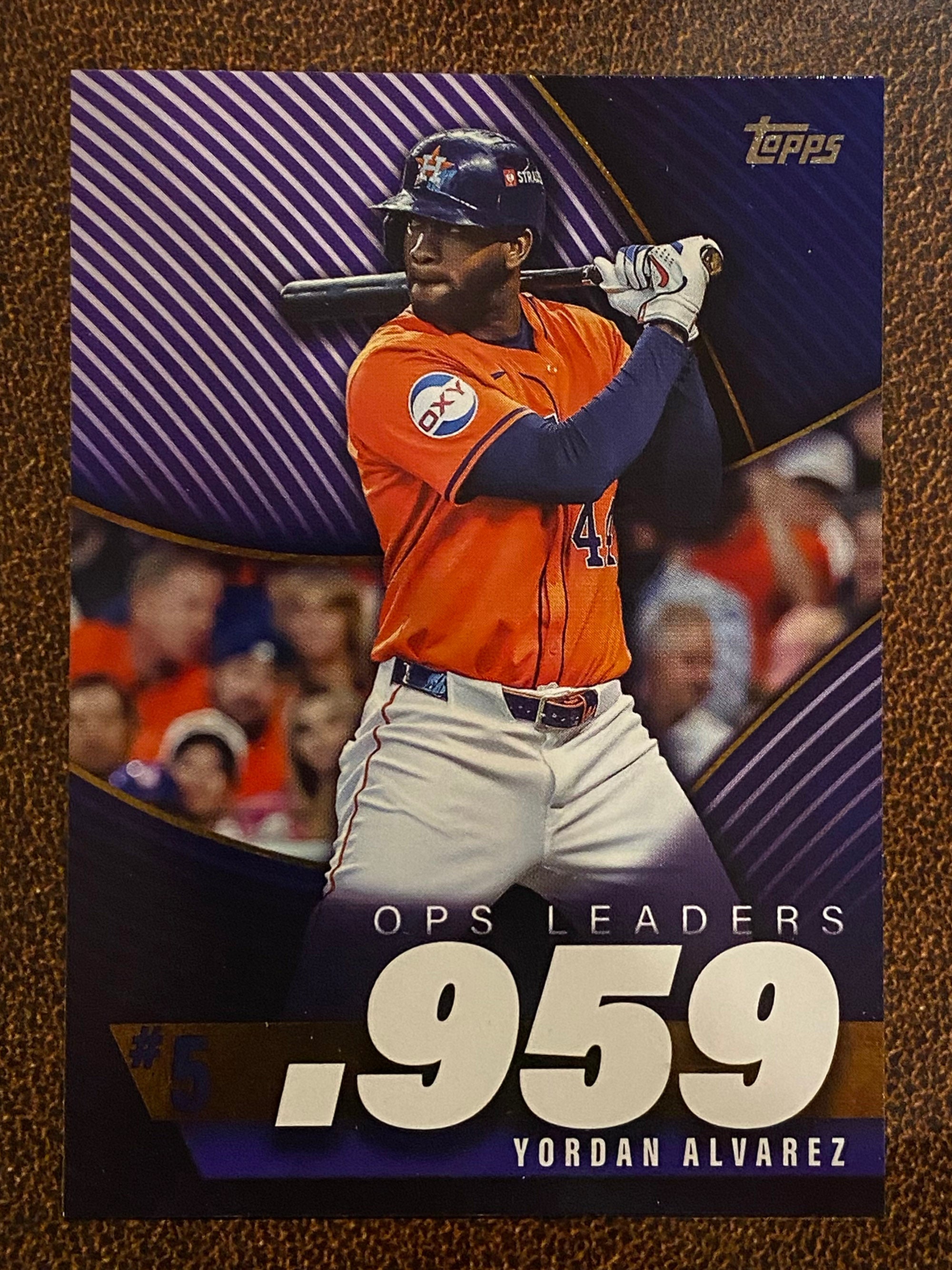 スポーツ選手 yordan alvarez 2nd bowman Gold Top100 Yordan Alvarez - 2025 Topps Series 2 - OPS Leaders Insert