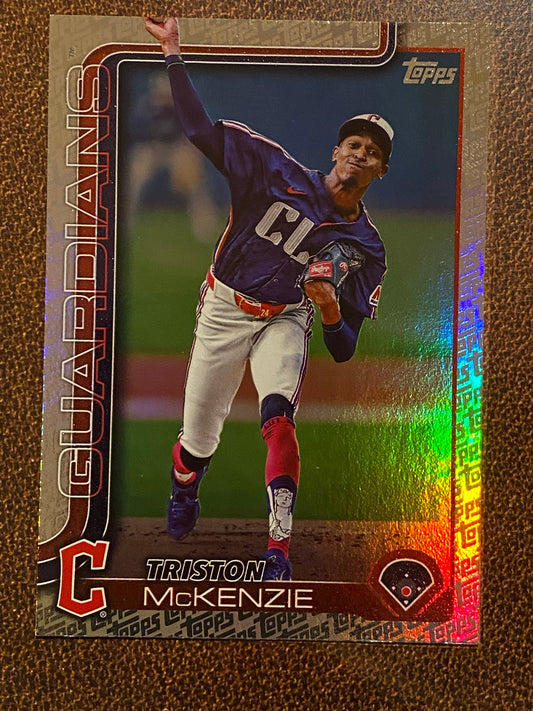 Triston McKenzie - 2025 Topps Series 2 - Fanatics Exclusive Topps Foil Border - Guardians