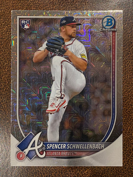 Spencer Schwellenbach - 2025 Bowman Chrome - Mojo Rookie - Braves